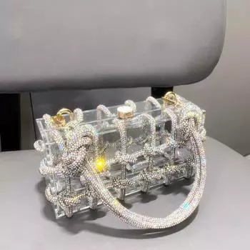 Вечерняя сумка со стразами и ручкой, серебряные сумки с ручками сверху и кристаллами для женщин, кошельки и сумки, роскошная дизайнерская банкетная сумка золотой