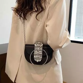 Вечерняя сумочка Temperament Diamond, новая корейская женская цепочка, ручная сумка Ins, универсальная сумка через плечо, клатч для вечеринки