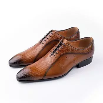 Вечерняя свадебная обувь для мужчин, удобная, высокого качества, классическая, с боковой резьбой, коричневого цвета, броги, zapatos de vestir para hombre 39 коричневый