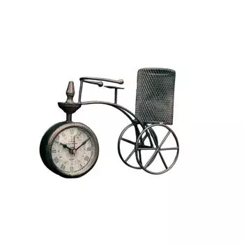 Вечная элегантность: Винтажный держатель для ручек в виде велосипедных часов для стильного офисного декора