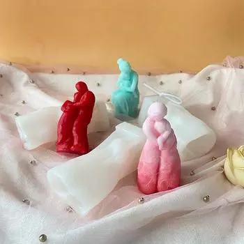 Вечная любовь, свеча для тела, силиконовая форма для украшения рабочего стола ручной работы, гипсовая эпоксидная смола, ароматерапевтическая свеча, силиконовая форма