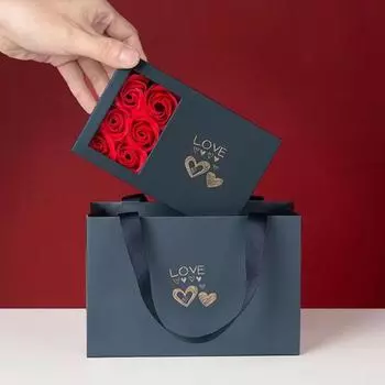 Вечная подарочная коробка с розами, консервированные цветы, шкатулка для украшений для женщин, жен, мам A