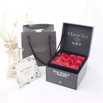 Вечная роза консервированные цветы и шкатулка для драгоценностей лучший подарок для девушки One Size