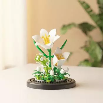Вечный цветок Накопленное дерево Цветок Настольное украшение Детские строительные блоки Сборные игрушки Праздничный подарок