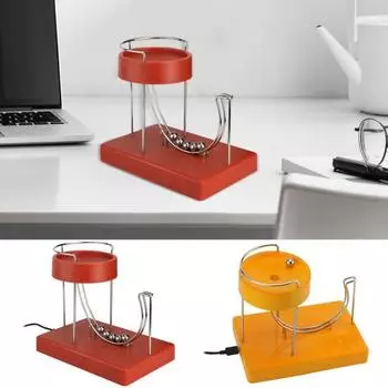 Вечный двигатель, настольная игрушка, работающее от USB устройство безостановочного движения, снятие тревожности и стресса, украшение для домашнего офиса, орнамент жёлтый