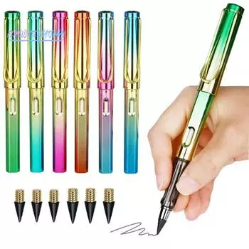 Вечный карандаш, 6 шт., не грязные руки, сменный стержень, стираемый детский рисунок, эскиз, карандаш без заточки, школьные принадлежности 6pcs