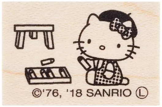 Vectculture Штамп Гном Привет Привет Штамп Штамп Печать Китти-04 Рисующий Китти