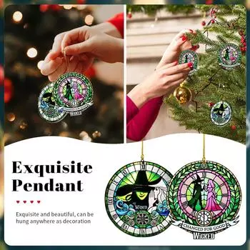 Ведьма Плохая Ведьма Акриловое Украшение Украшения Подарки Для Фанатов Для Женщин Бросающих Вызов Ведьме Зеленая Ведьма Идет С Зеленым One Size