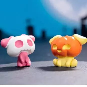 Ведьмина шляпа Мини Тыквенный Эльф Смоляная Кукла Конфеты Украшения Хэллоуин Кукольный Дом Аксессуары Сидение Реквизит Миниатюры Эльфов на Хэллоуин