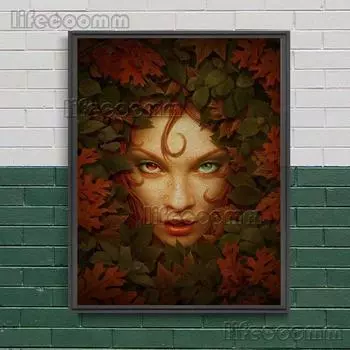 Ведьмы, связанные растениями, винтажная настенная живопись на холсте, элементы колдовства и темной магии, печать плакатов, домашний декор без рамки 21*30cm