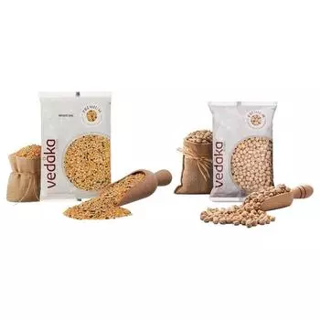 Vedaka Premium Кабули Чана/Чхоле, 1 кг | Источник белка и бренд Amazon — Vedaka Mixed Dal, 1 кг | Источник белка
