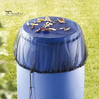 Ведра для воды Сетчатые чехлы Конструкция на шнурке Простая в использовании сетчатая крышка Защита от комаров Всесезонные чехлы для дождевых бочек на открытом воздухе Сетка для дождя S