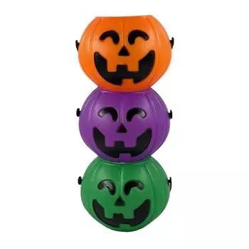 Ведра с тыквами и привидениями на Хэллоуин: Ведьма, фиолетовая тыква, украшения в виде черепа Smiley Pumpkin Jar фиолетовый