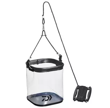 Ведро DAIWA для воды Kumi Buckan прозрачное черное S21(К)
