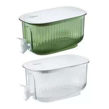 Ведро для фруктового сока R # 4 л, прозрачное герметичное ведро большой емкости для дома зелёный