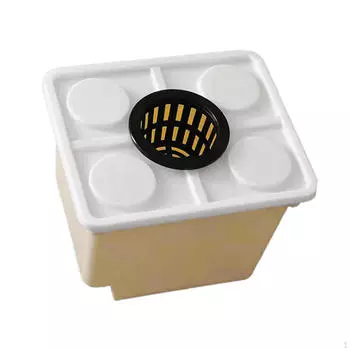 Ведро для гидропонной системы с сифонными коленями, кашпо для выращивания овощей, цветочный горшок 30x25x23 см Without Lid