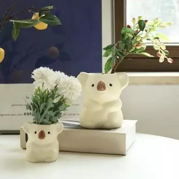 Ведро для хранения кистей для макияжа Ins Style Cute Koala аккуратно организуйте кисти, экономьте время, оставайтесь модным ведро для хранения L белый