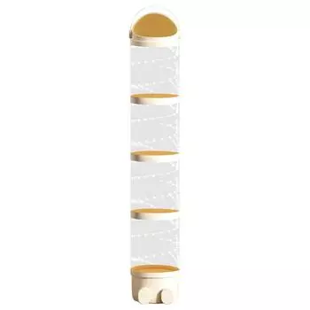 Ведро для хранения кукол Кукла Кукла Мягкая кукла Многослойное ведро для хранения детских игрушек Многослойное прозрачное ведро для кукол One Size белый