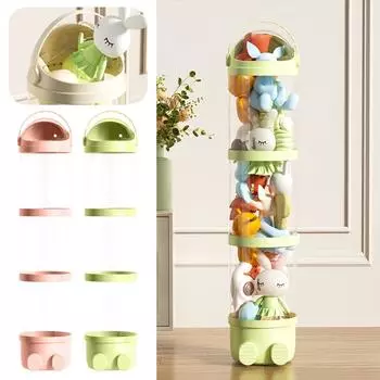 Ведро для хранения кукол, однослойное ведро для хранения, прозрачное ведро для хранения детских игрушек One Size зелёный