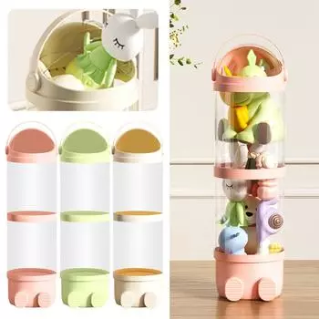 Ведро для хранения кукол, однослойное ведро для хранения, прозрачное ведро для хранения детских игрушек One Size зелёный