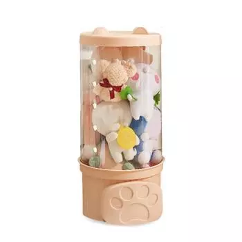Ведро для хранения кукол Утолщенный ящик для хранения игрушек Прозрачный контейнер для хранения плюшевых игрушек с крышкой S