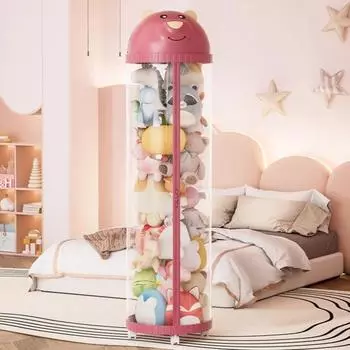 Ведро для хранения плюшевых игрушек, органайзер, прозрачная трубка, застежка-молния, большая емкость, держатель для демонстрации мягких игрушек S