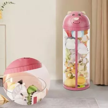 Ведро для хранения плюшевых игрушек Yousheng, прозрачная трубка, застежка-молния, большая емкость, держатель для демонстрации мягких игрушек S