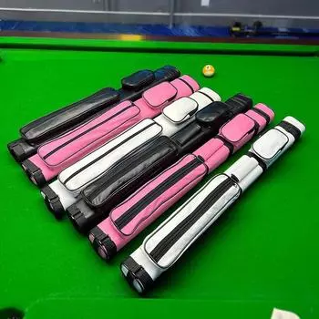 Ведро для кия с 5 и 4 отверстиями, сумка для бильярдных принадлежностей, многофункциональный чехол для бильярдного кия с застежкой-молнией, для 1/2 разделенной палки 4 holes белый