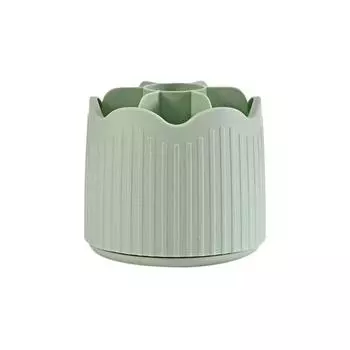 Ведро для кистей для макияжа с несколькими отделениями, большая емкость, прозрачный пылезащитный чехол, вращающийся на 360 градусов губная помада, карандаш для бровей, тени для век, органайзер для макияжа зелёный