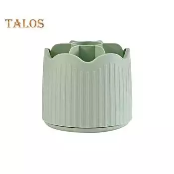 Ведро для кистей для макияжа с несколькими отделениями, большая емкость, прозрачный пылезащитный чехол, вращающийся на 360 градусов губная помада, карандаш для бровей, тени для век, органайзер для макияжа зелёный