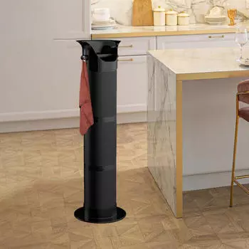 Ведро для кофейной гущи Knock Box, практичный инструмент бариста, большая емкость, напольное Black