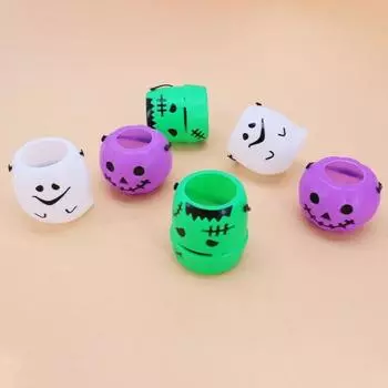 Ведро для конфет на Хэллоуин, большое пространство, яркие цвета, легко носить с собой, подарочная коробка в форме тыквы, коробка для закусок, праздничные принадлежности фиолетовый