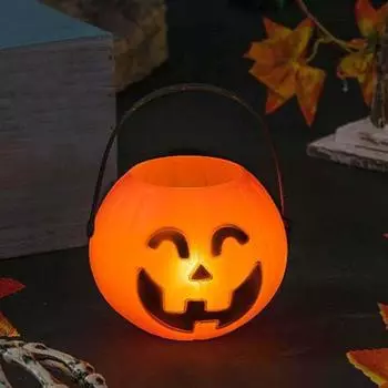 Ведро для конфет на Хэллоуин, гадость или сладость, ведро для тыквы, корзина для хранения, переносная корзина на Хэллоуин B