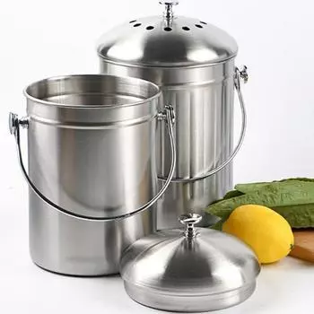 Ведро для кухонных отходов с крышкой превращает отходы в натуральное удобрение из нержавеющей стали с активированным углем S