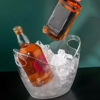 Ведро для льда большой емкости в форме слитка, напиток, бутылка пива, шампанское, вино D