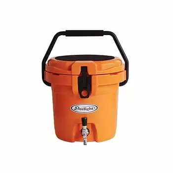Ведро для льда Deelight Ice Bucket рычажного типа 2,5 галлона [Оранжевый / 9,34 л] оранжевый