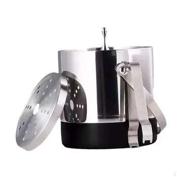 Ведро для льда, прохладное шампанское с крышкой, контейнер для кубиков с двойными стенками для пикников-барбекю