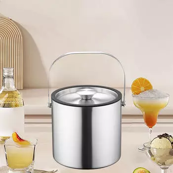 Ведро для льда с двойными стенками, ванна для пивных напитков, бутылка для салата, охлаждающий контейнер 3.0L