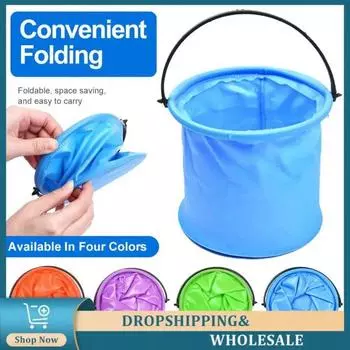 Ведро для ловли креветок, водонепроницаемый холст, складной дизайн, простая форма, товары для развлечений на открытом воздухе и спортивной рыбалки