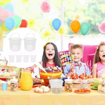 Ведро для молока, чая, хранения продуктов, фруктов, закусок, прозрачный контейнер для мороженого с крышкой, холодный напиток, попкорн