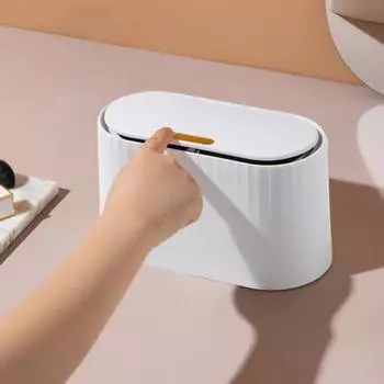 Ведро для мусора, красивое универсальное многоразовое мусорное ведро, плотно закрывающееся компактное мусорное ведро, ведро для мусора, бытовые принадлежности белый