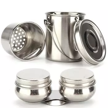 Ведро для мытья кистей из нержавеющей стали, легко переносимое, с фильтром для рисования