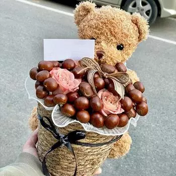 Ведро для объятий из соломы, плетеный цветочный горшок, плетеная корзина, ротанговый цветочный горшок, корзины для хранения, цветочная корзина Little Bear Hugs A2