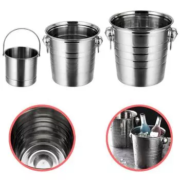 Ведро для охлаждения вина и пива из нержавеющей стали, ведро для шампанского, вина, пива, льдогенератор для KTV-бара, кухонная утварь для вечеринок, аксессуары для бара