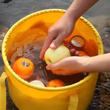 Ведро для отдыха на природе, многофункциональное, портативное, складное, большой емкости, для путешествий, кемпинга, пикника, хранения воды 10L чёрный