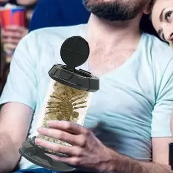 Ведро для попкорна Facehugger LED Alien Octopus Tentacles Stasis Chamber Tank Gothic Desktop Decoration Home Decor чёрный