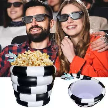 Ведро для попкорна Sandworm, большая емкость, портативное, прочное, из смолы, многоразовое, контейнер для попкорна, коллекционный подарок для любителей кино S