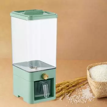 Ведро для прессованного риса Пищевая бытовая банка для риса Ящик для хранения разного зерна Защита от насекомых и влаги Герметичный резервуар для хранения муки None зелёный