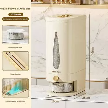 Ведро для риса 5/10 кг Герметичный контейнер для хлопьев Прочный контейнер для хранения зерна Кухня Large
