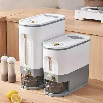 Ведро для риса Home - герметичный контейнер, защищенный от насекомых и влаги - контейнер для хранения риса пищевого класса Storage Boxes